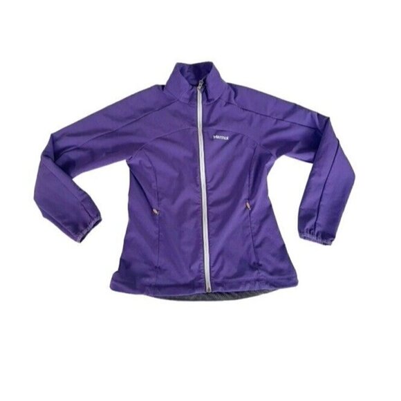 MARMOT Woman's Sz M Purple M3 Aber Softshell Jacket Full Zip - Picture 8 of 8